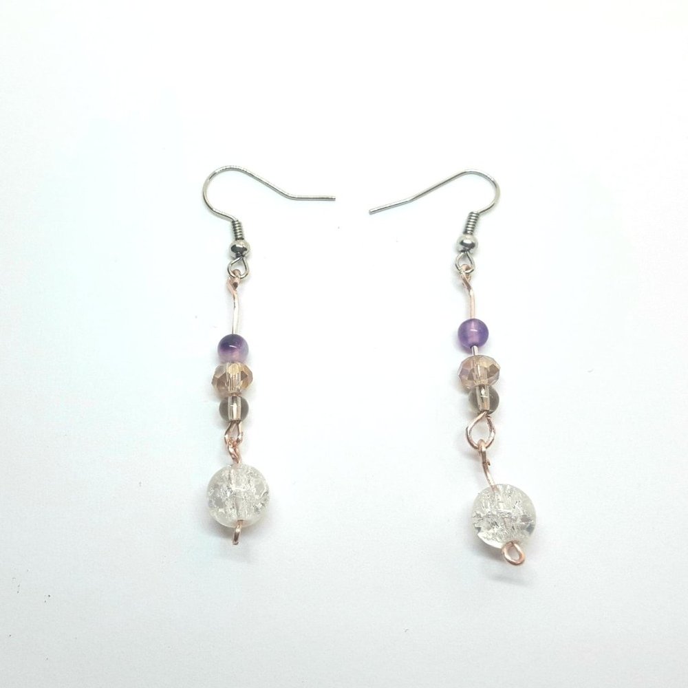 Angelic Crystal Cloud Faerie Fluorite Earrings - Picture 4 of 9